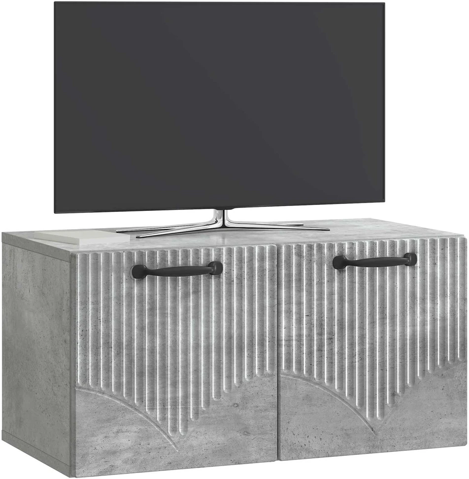 TV staliukas Sieninė TV spintelė Betono pilka 59,5 x 31 x 30 cm
