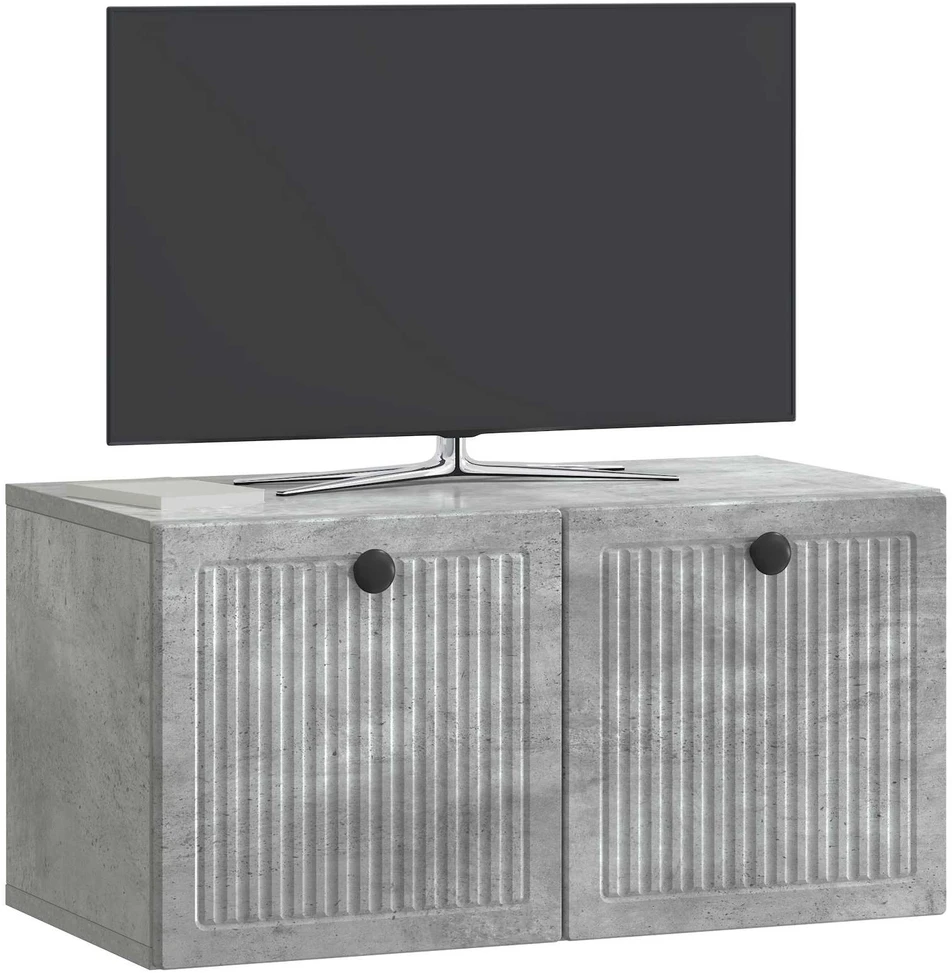 TV staliukas Sieninė TV spintelė Betono pilka 59,5 x 31 x 30 cm