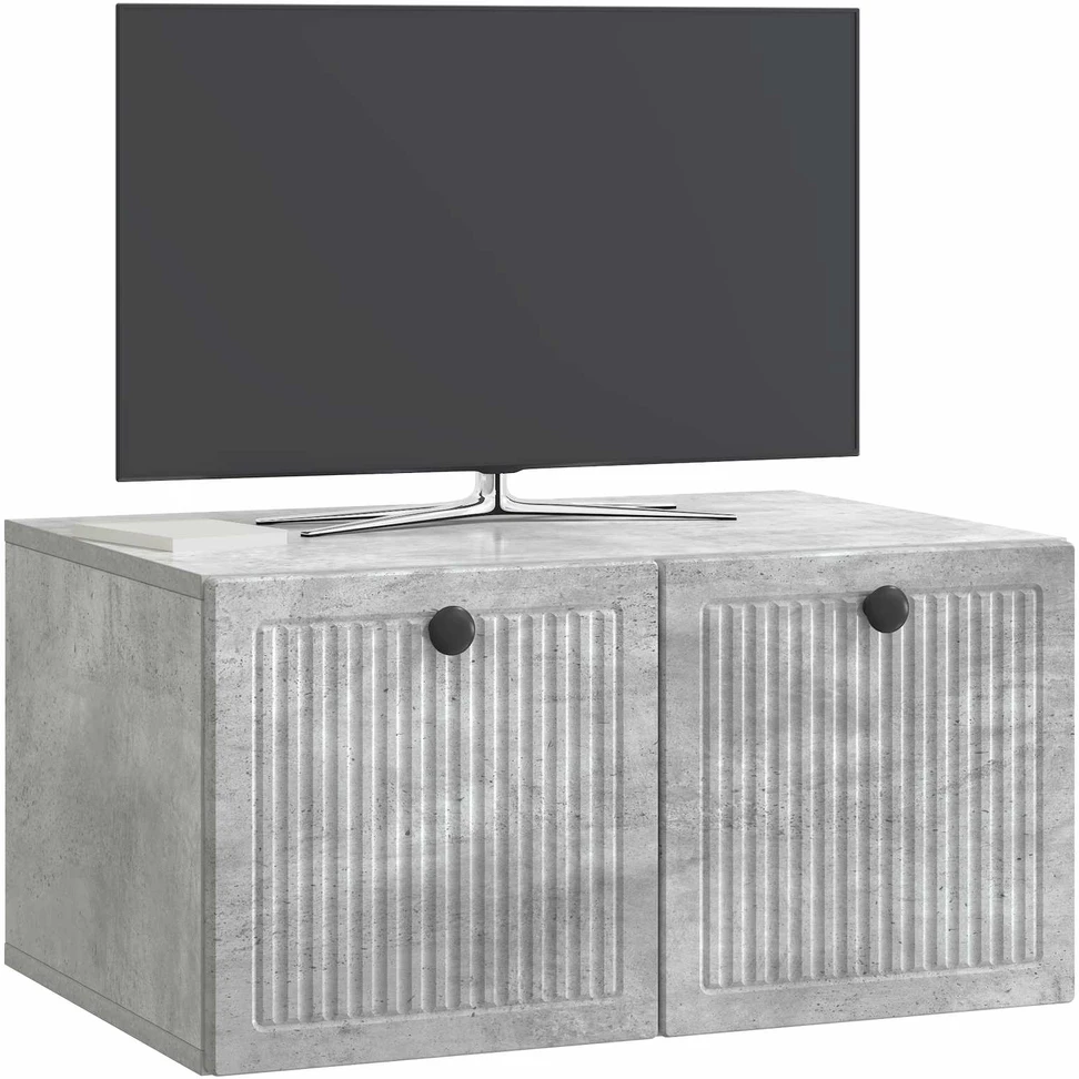 TV staliukas Sieninė TV spintelė Betono pilka 59,5 x 41 x 30 cm