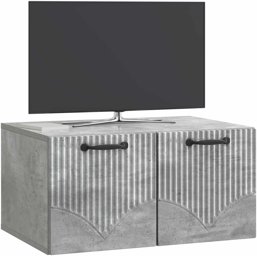 TV staliukas Sieninė TV spintelė Betono pilka 59,5 x 41 x 30 cm