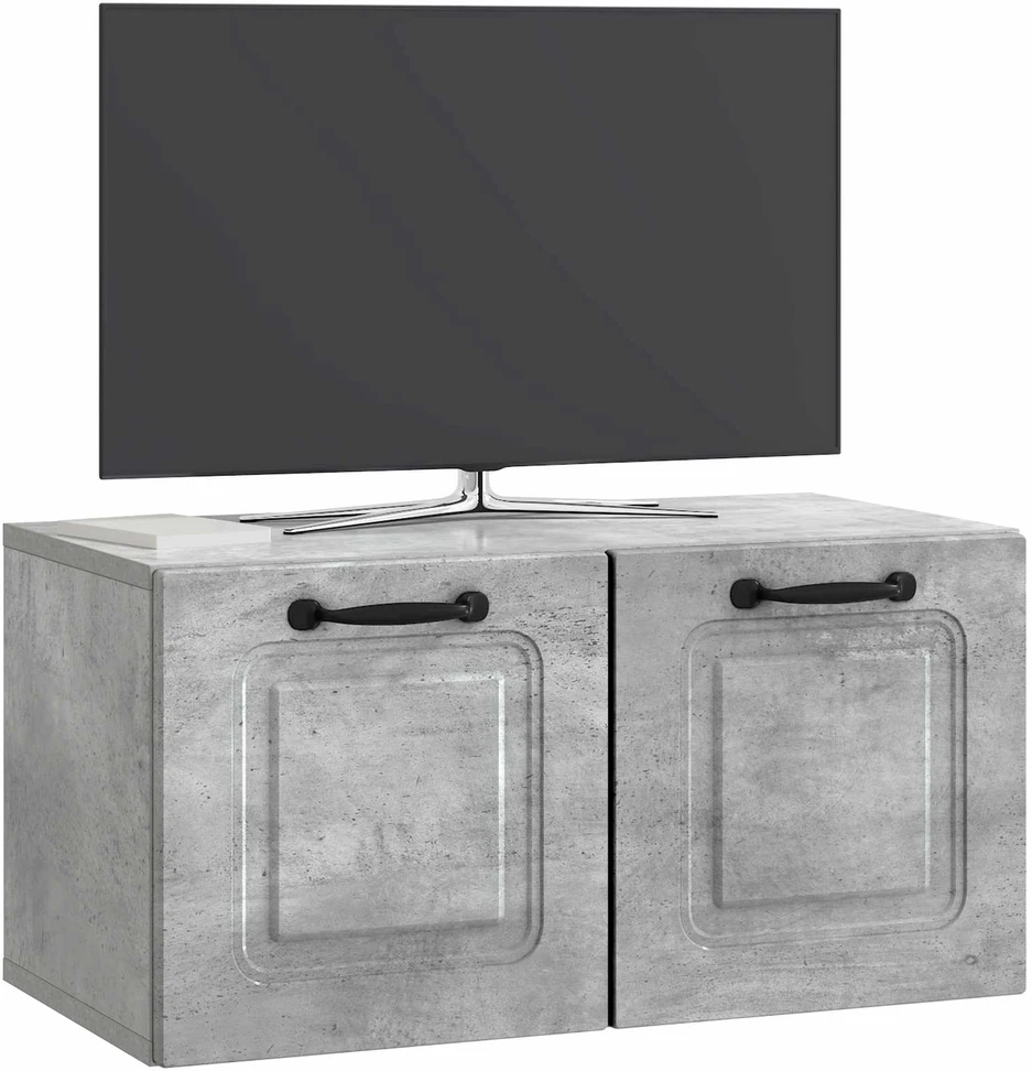 TV staliukas Sieninė TV spintelė Betono pilka 59,5 x 31 x 30 cm