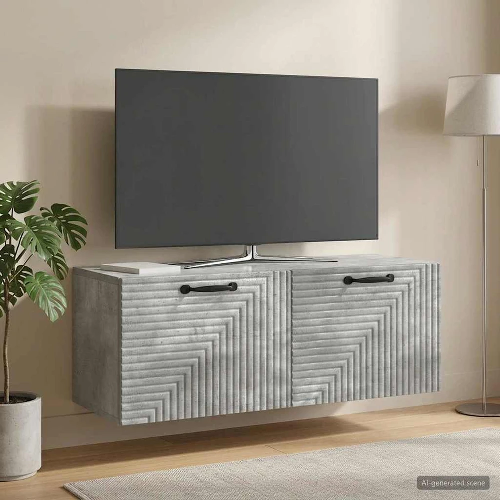 TV staliukas Sieninė TV spintelė Betono pilka 78,5 x 31 x 30 cm