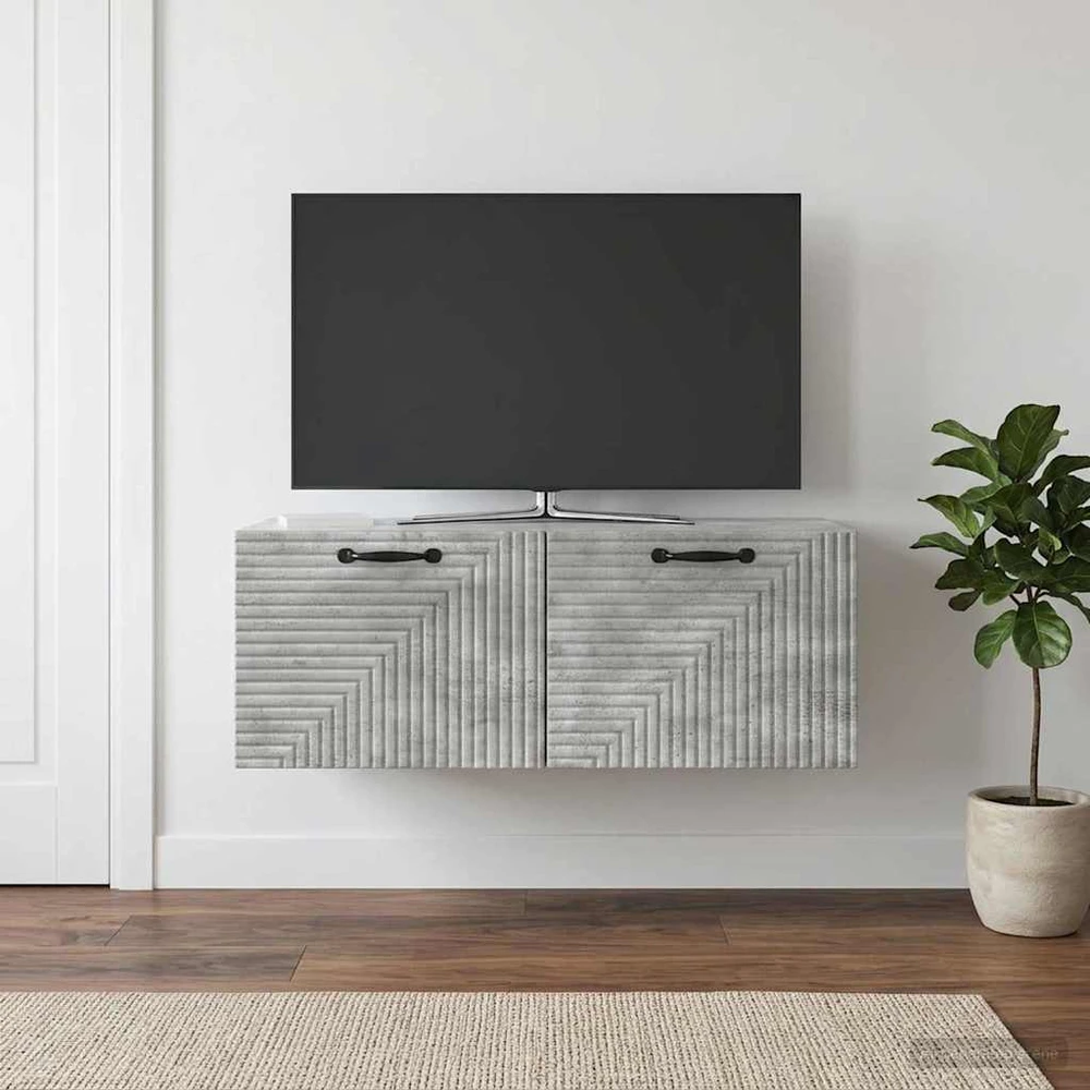 TV staliukas Sieninė TV spintelė Betono pilka 78,5 x 41 x 30 cm