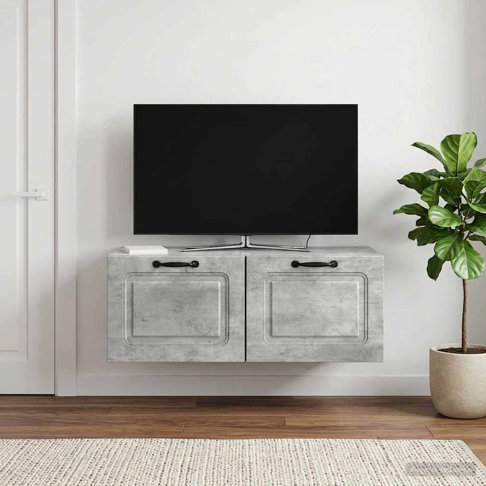 TV staliukas Sieninė TV spintelė Betono pilka 78,5 x 41 x 30 cm