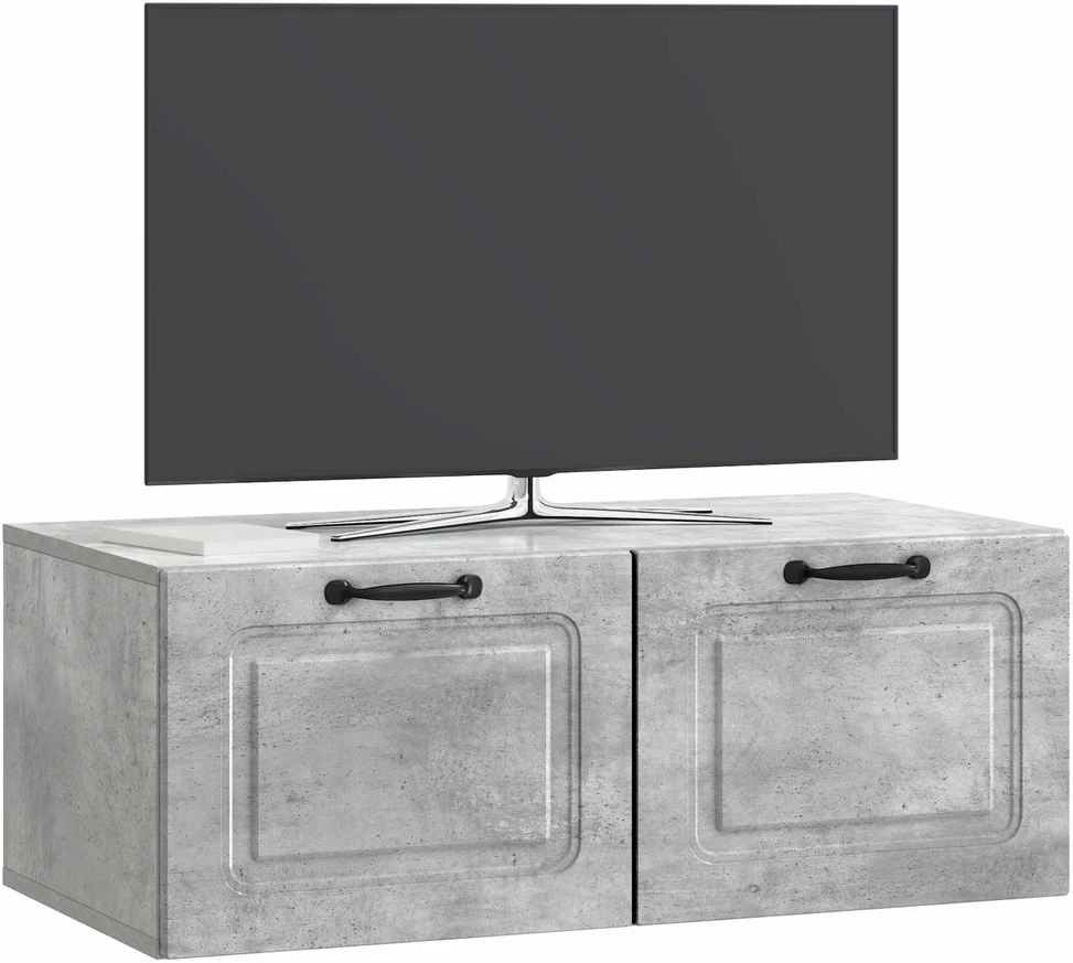 TV staliukas Sieninė TV spintelė Betono pilka 78,5 x 41 x 30 cm