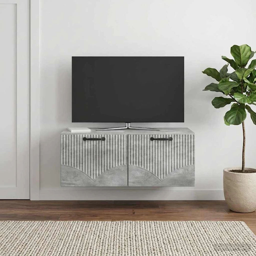 TV staliukas Sieninė TV spintelė Betono pilka 78,5 x 41 x 30 cm