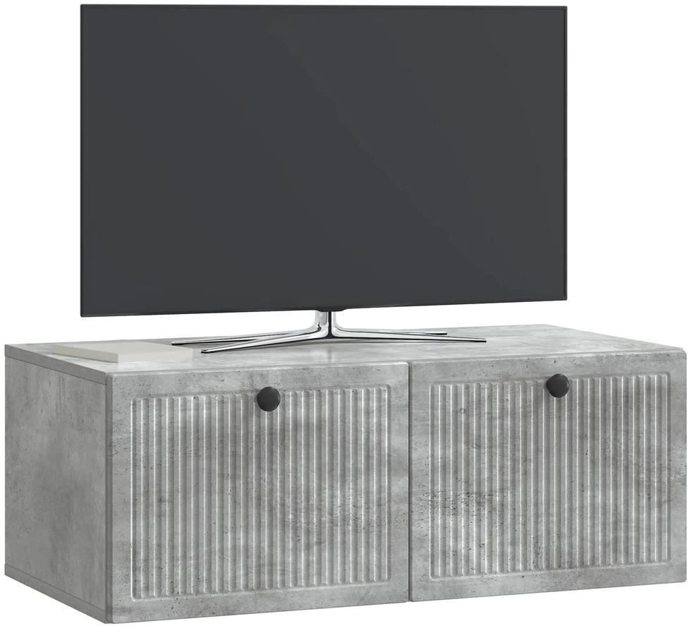 TV staliukas Sieninė TV spintelė Betono pilka 78,5 x 41 x 30 cm