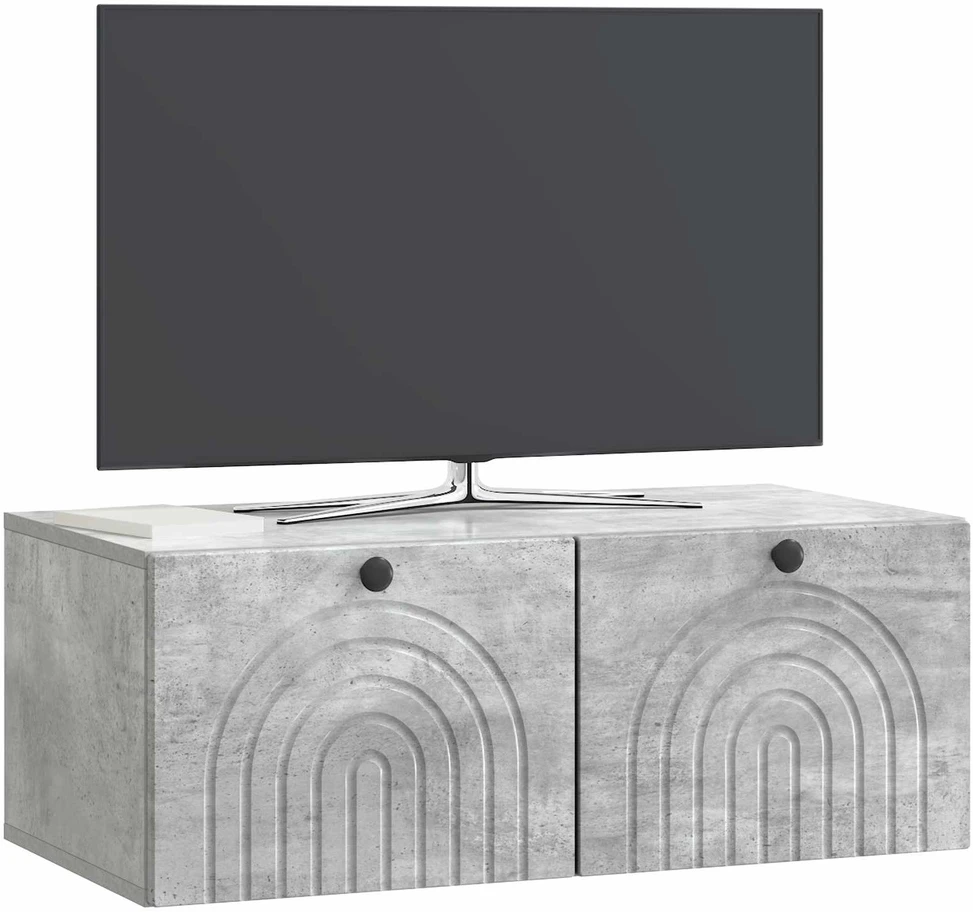 TV staliukas Sieninė TV spintelė Betono pilka 78,5 x 41 x 30 cm