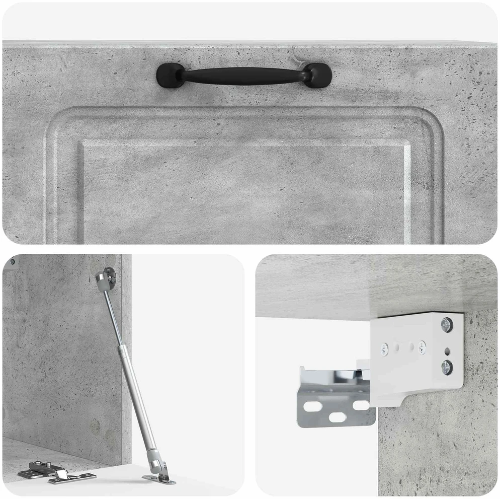 TV staliukas Sieninė TV spintelė Betono pilka 78,5 x 31 x 30 cm