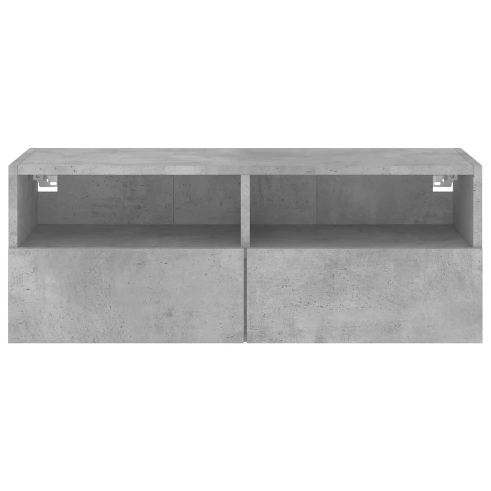 TV staliukas Sieninė TV spintelė, betono pilka, 80x30x30cm, apdirbta mediena