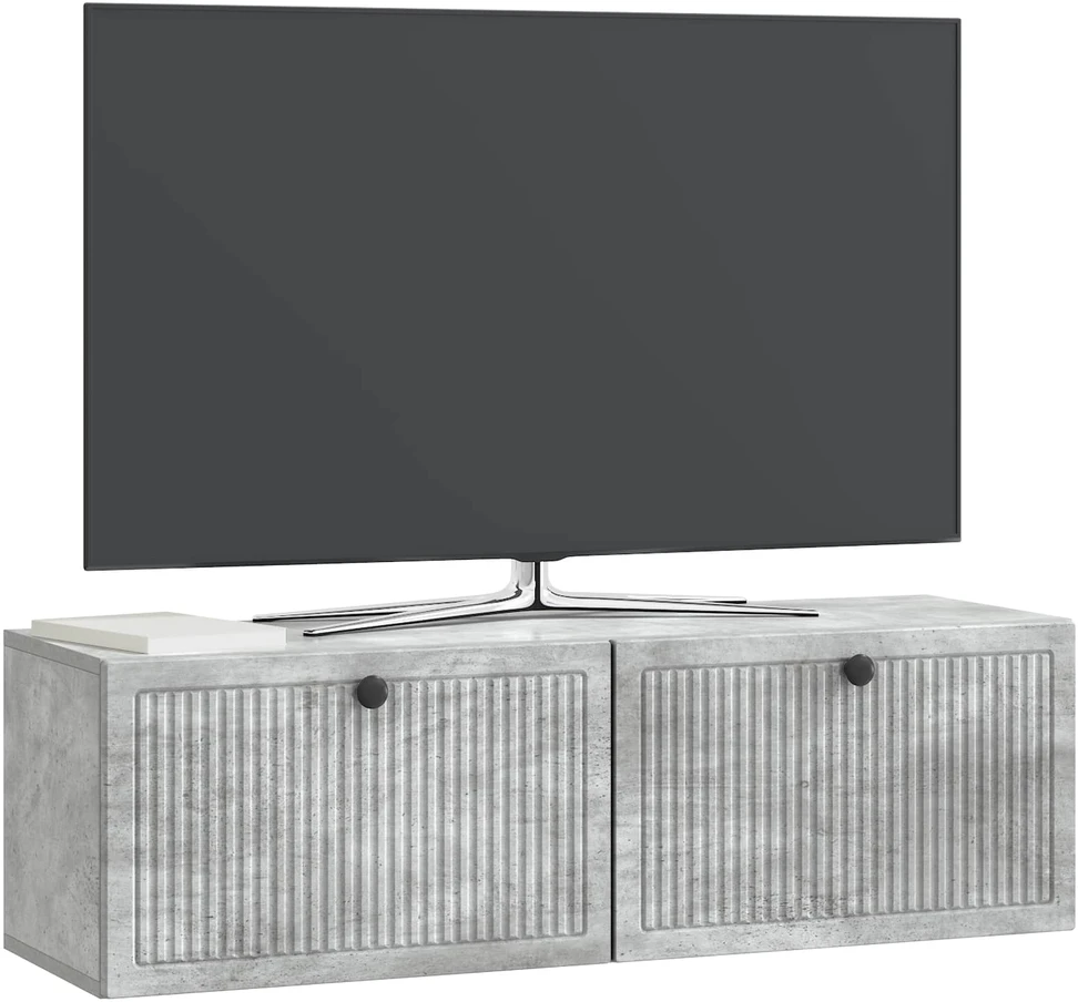 TV staliukas Sieninė TV spintelė Betono pilka 98 x 31 x 30 cm