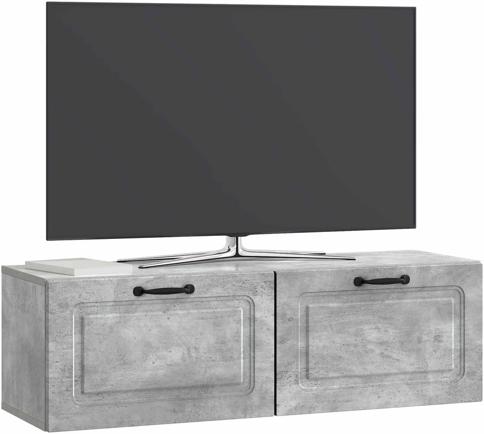 TV staliukas Sieninė TV spintelė Betono pilka 98 x 31 x 30 cm