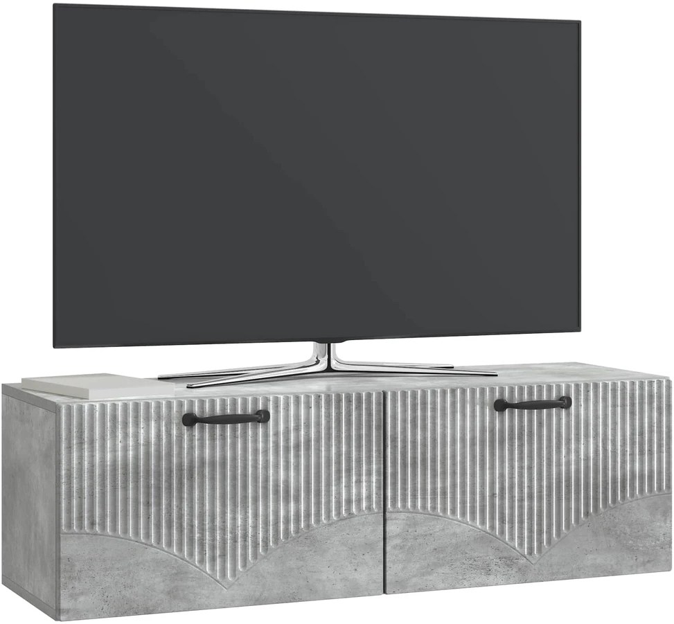 TV staliukas Sieninė TV spintelė Betono pilka 98 x 31 x 30 cm