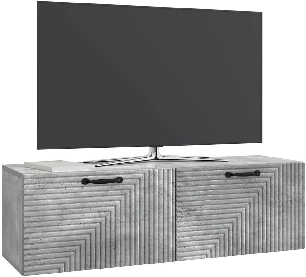 TV staliukas Sieninė TV spintelė Betono pilka 98 x 31 x 30 cm