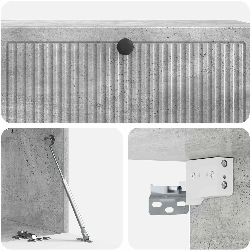 TV staliukas Sieninė TV spintelė Betono pilka 98 x 31 x 30 cm