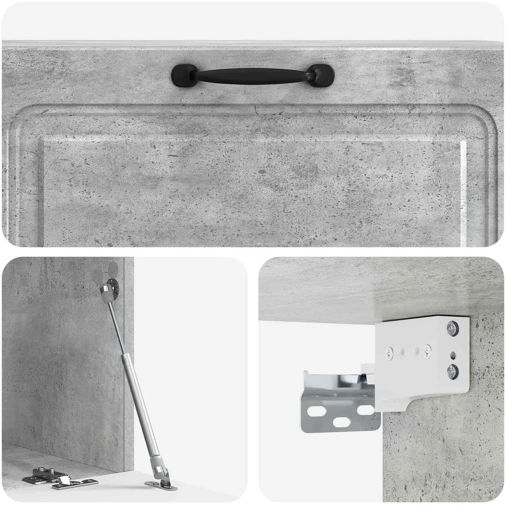 TV staliukas Sieninė TV spintelė Betono pilka 98 x 41 x 30 cm