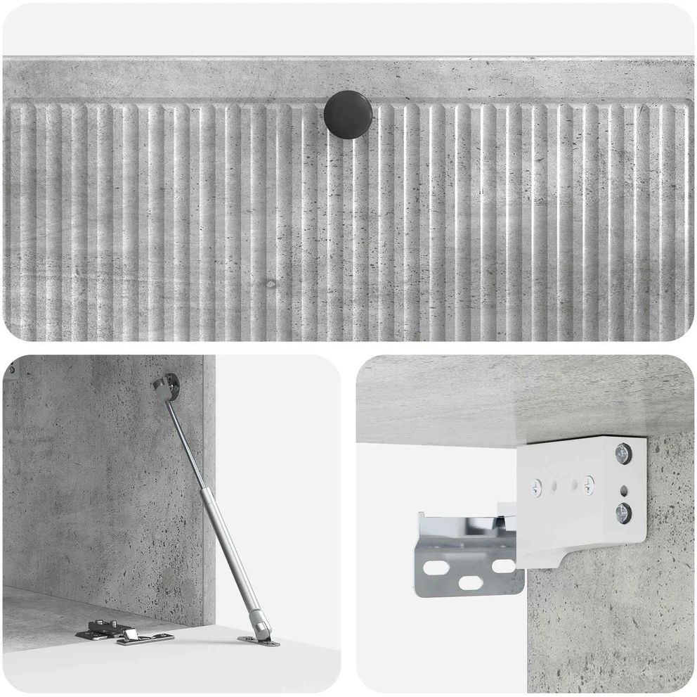TV staliukas Sieninė TV spintelė Betono pilka 98 x 41 x 30 cm