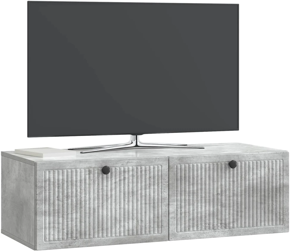 TV staliukas Sieninė TV spintelė Betono pilka 98 x 41 x 30 cm