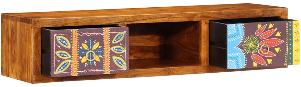 Sieninė TV spintelė Daugiaspalvė 100x30x22 Akacijos masyvo