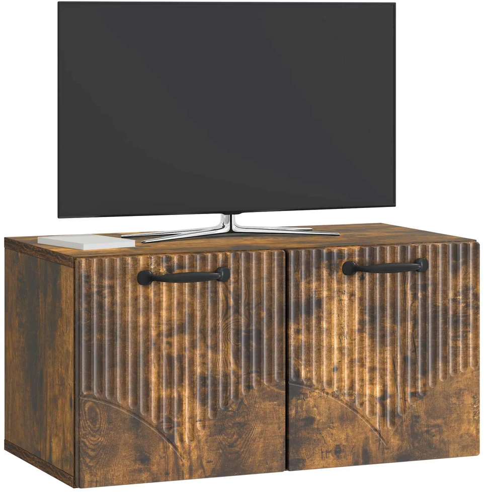 TV staliukas Sieninė TV spintelė Dūminio ąžuolo 59,5 x 31 x 30 cm