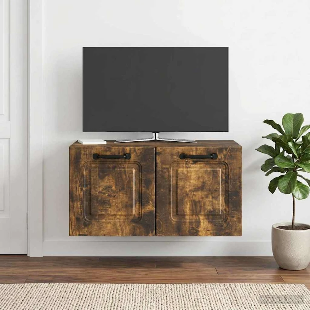 TV staliukas Sieninė TV spintelė Dūminio ąžuolo 59,5 x 31 x 30 cm