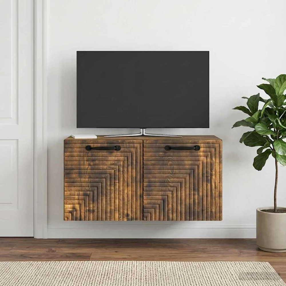 TV staliukas Sieninė TV spintelė Dūminio ąžuolo 59,5 x 31 x 30 cm