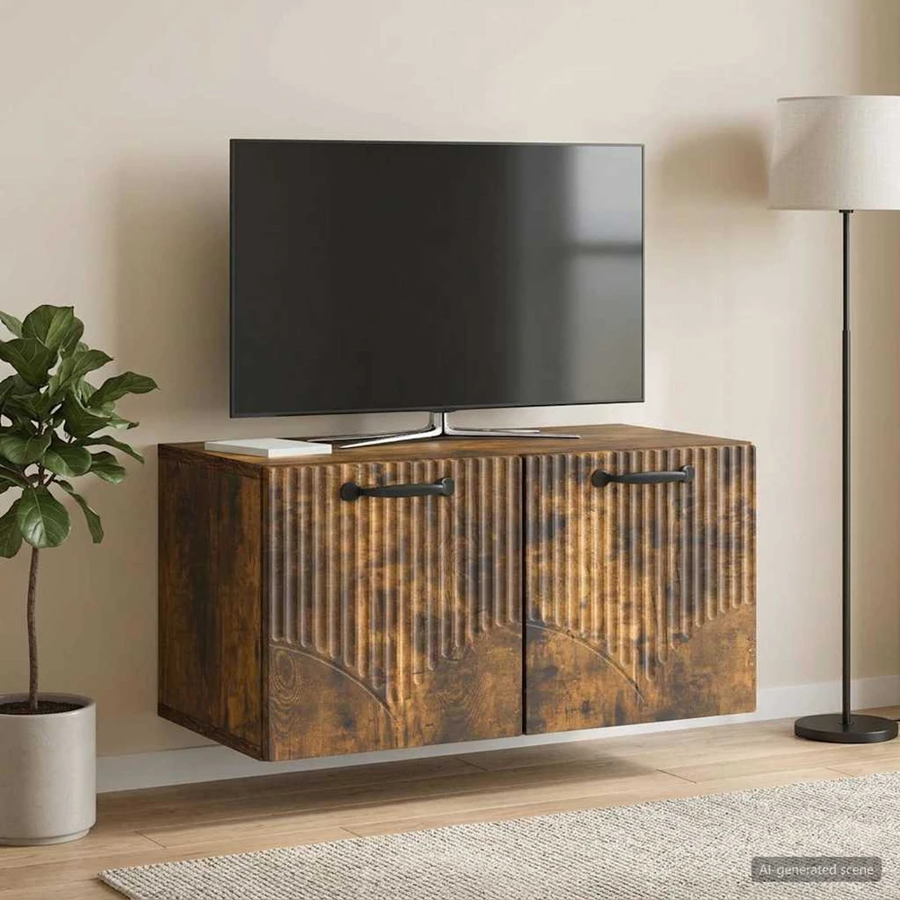 TV staliukas Sieninė TV spintelė Dūminio ąžuolo 59,5 x 31 x 30 cm