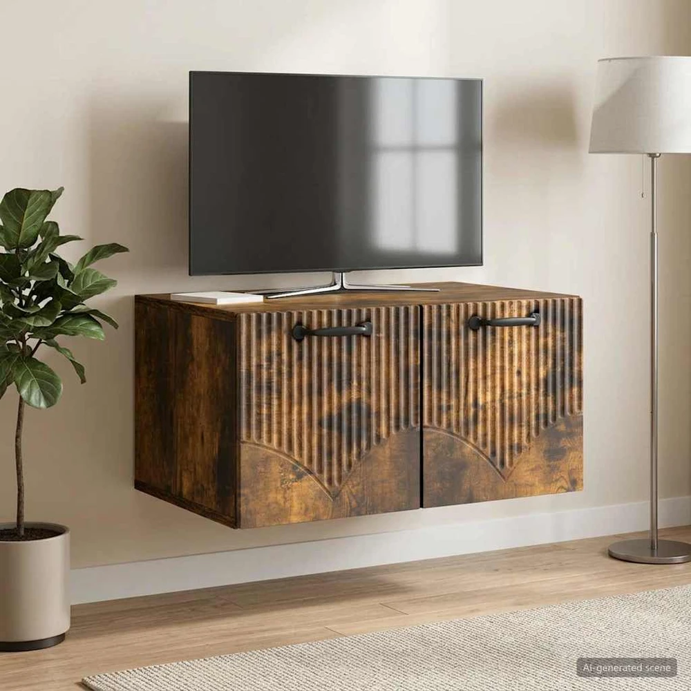 TV staliukas Sieninė TV spintelė Dūminio ąžuolo 59,5 x 41 x 30 cm