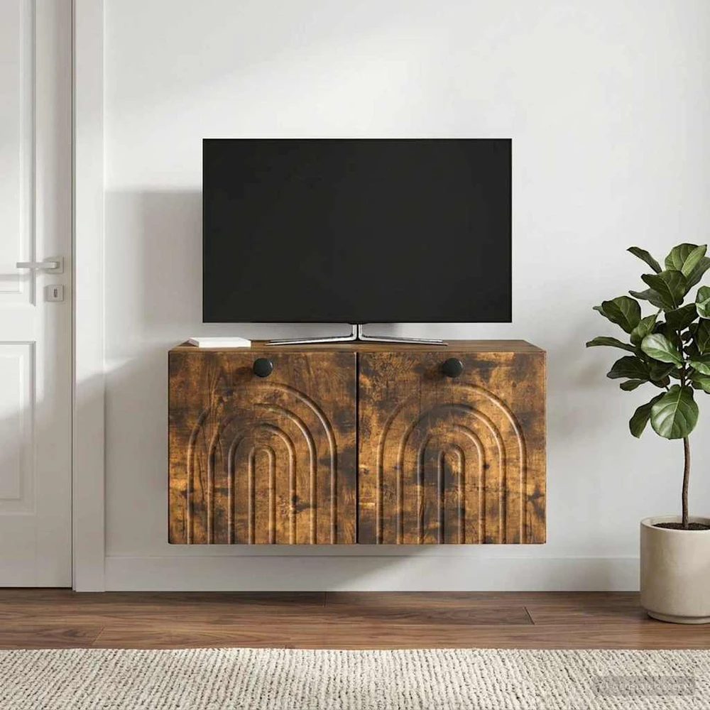 TV staliukas Sieninė TV spintelė Dūminio ąžuolo 59,5 x 41 x 30 cm