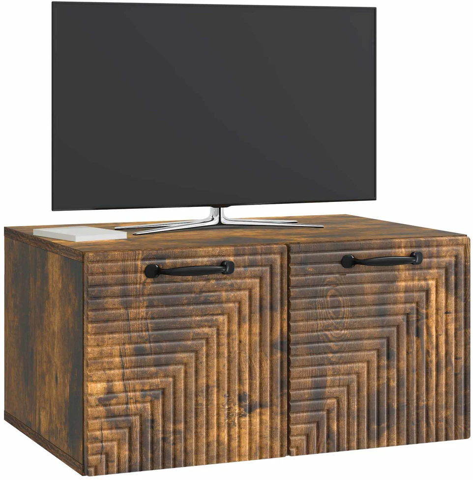 TV staliukas Sieninė TV spintelė Dūminio ąžuolo 59,5 x 41 x 30 cm