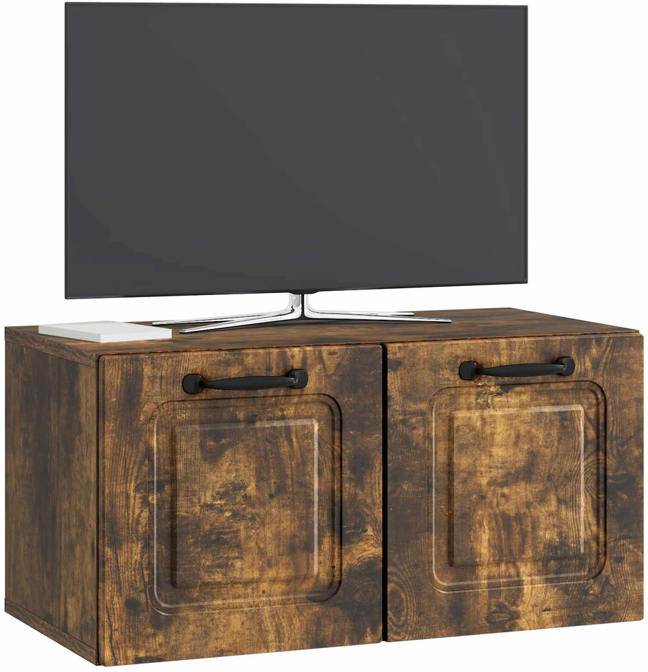TV staliukas Sieninė TV spintelė Dūminio ąžuolo 59,5 x 31 x 30 cm