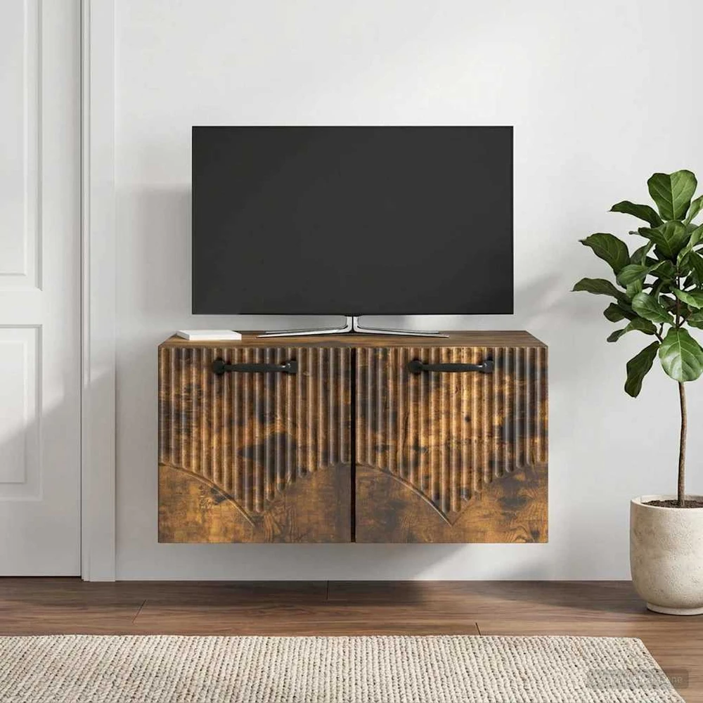 TV staliukas Sieninė TV spintelė Dūminio ąžuolo 59,5 x 41 x 30 cm