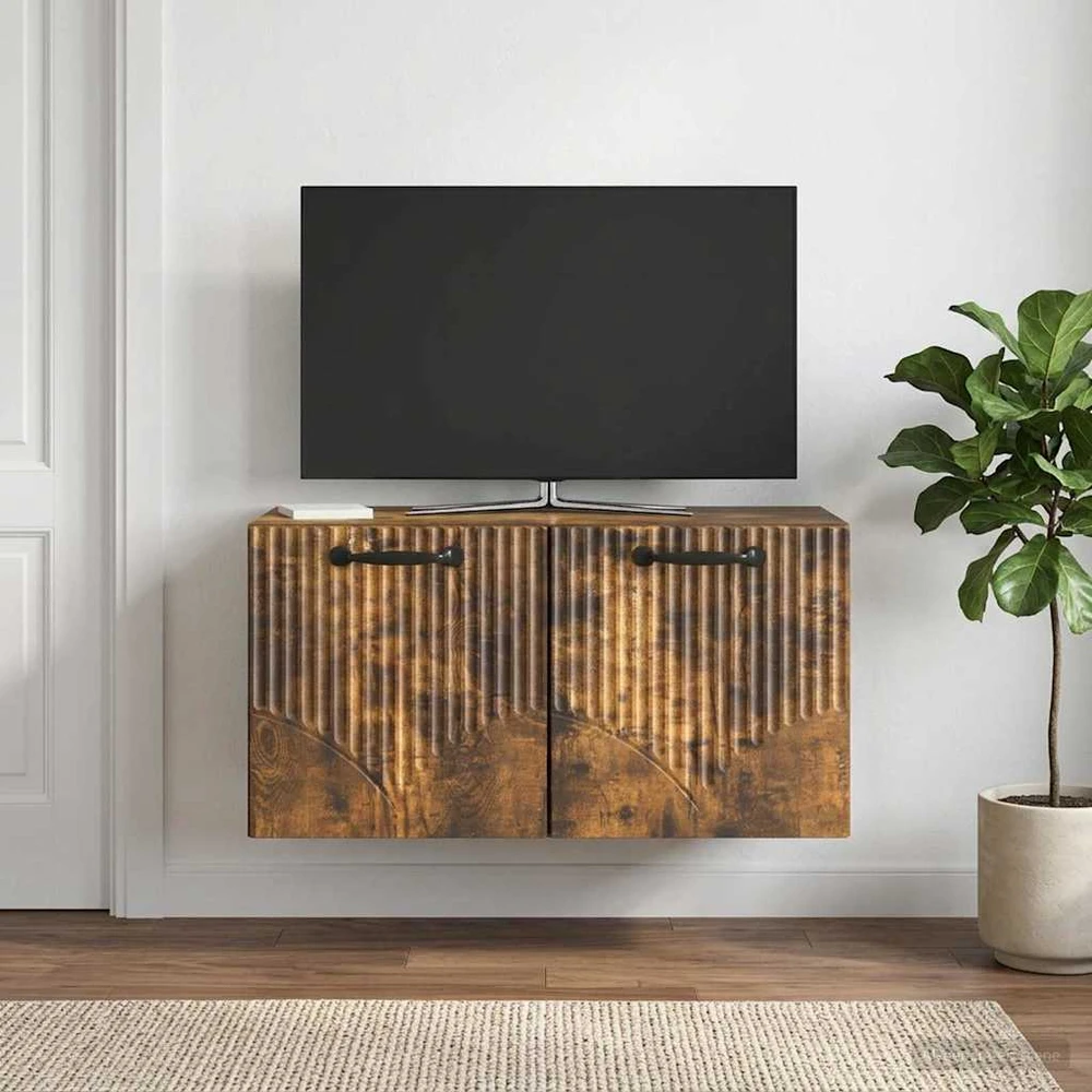 TV staliukas Sieninė TV spintelė Dūminio ąžuolo 59,5 x 31 x 30 cm