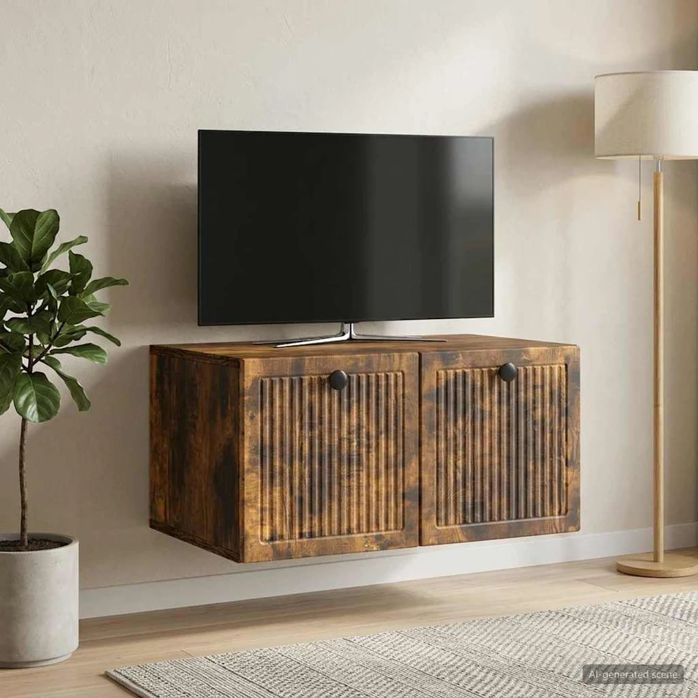 TV staliukas Sieninė TV spintelė Dūminio ąžuolo 59,5 x 41 x 30 cm