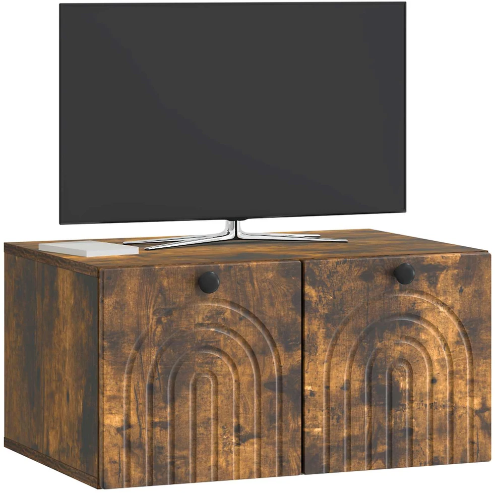 TV staliukas Sieninė TV spintelė Dūminio ąžuolo 59,5 x 41 x 30 cm