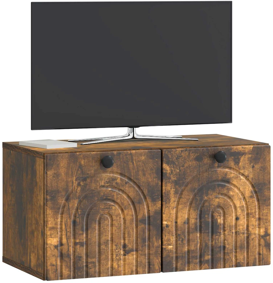 TV staliukas Sieninė TV spintelė Dūminio ąžuolo 59,5 x 31 x 30 cm