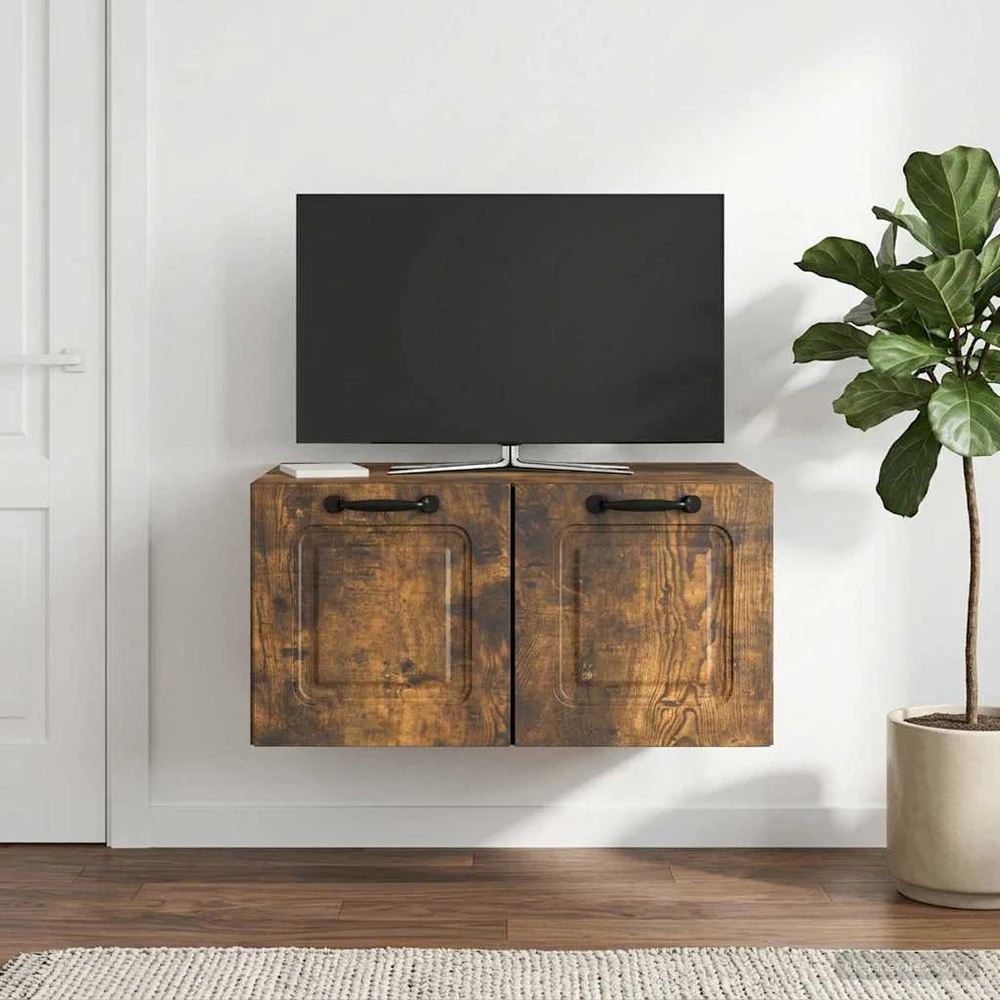 TV staliukas Sieninė TV spintelė Dūminio ąžuolo 59,5 x 41 x 30 cm