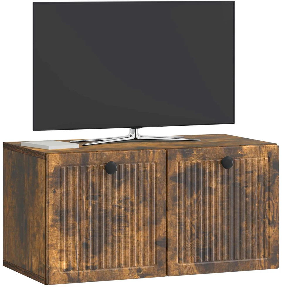 TV staliukas Sieninė TV spintelė Dūminio ąžuolo 59,5 x 31 x 30 cm