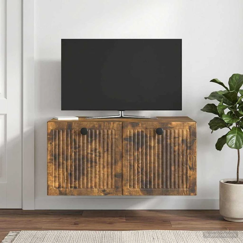 TV staliukas Sieninė TV spintelė Dūminio ąžuolo 59,5 x 41 x 30 cm