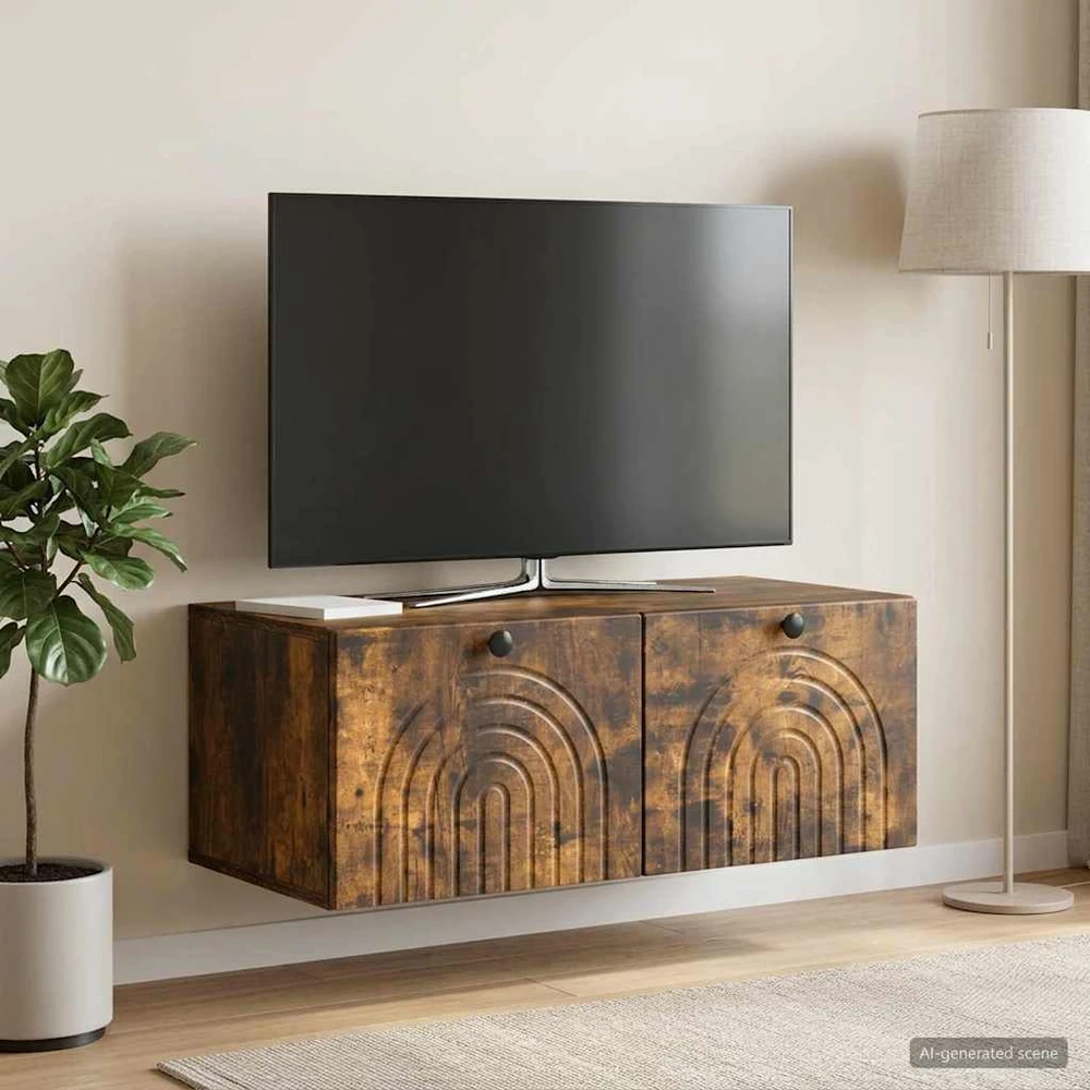 TV staliukas Sieninė TV spintelė Dūminio ąžuolo 78,5 x 41 x 30 cm
