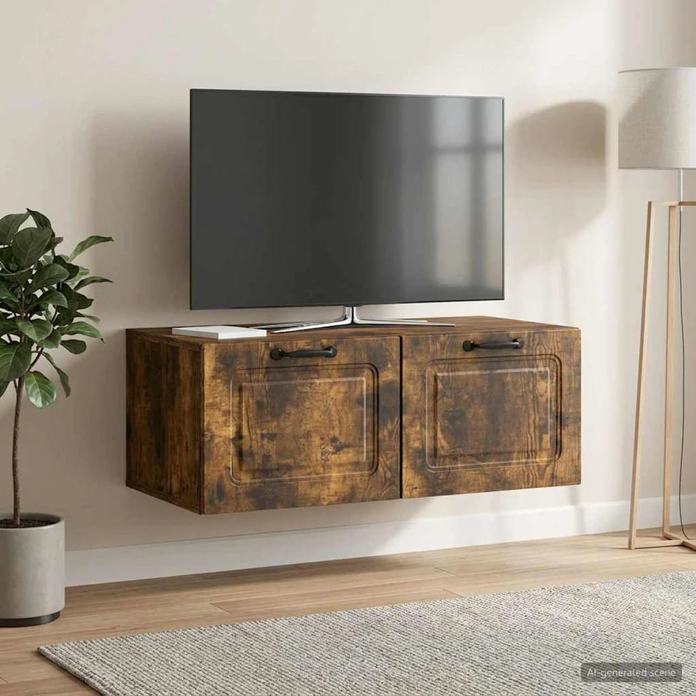 TV staliukas Sieninė TV spintelė Dūminio ąžuolo 78,5 x 41 x 30 cm
