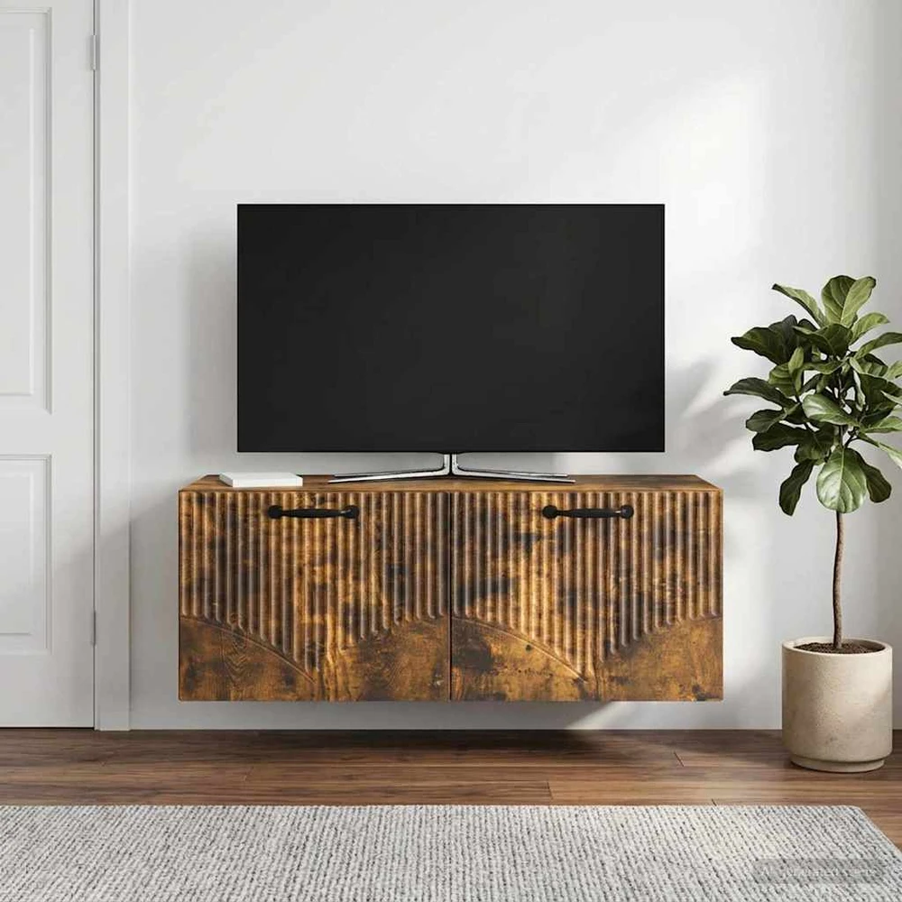 TV staliukas Sieninė TV spintelė Dūminio ąžuolo 78,5 x 31 x 30 cm