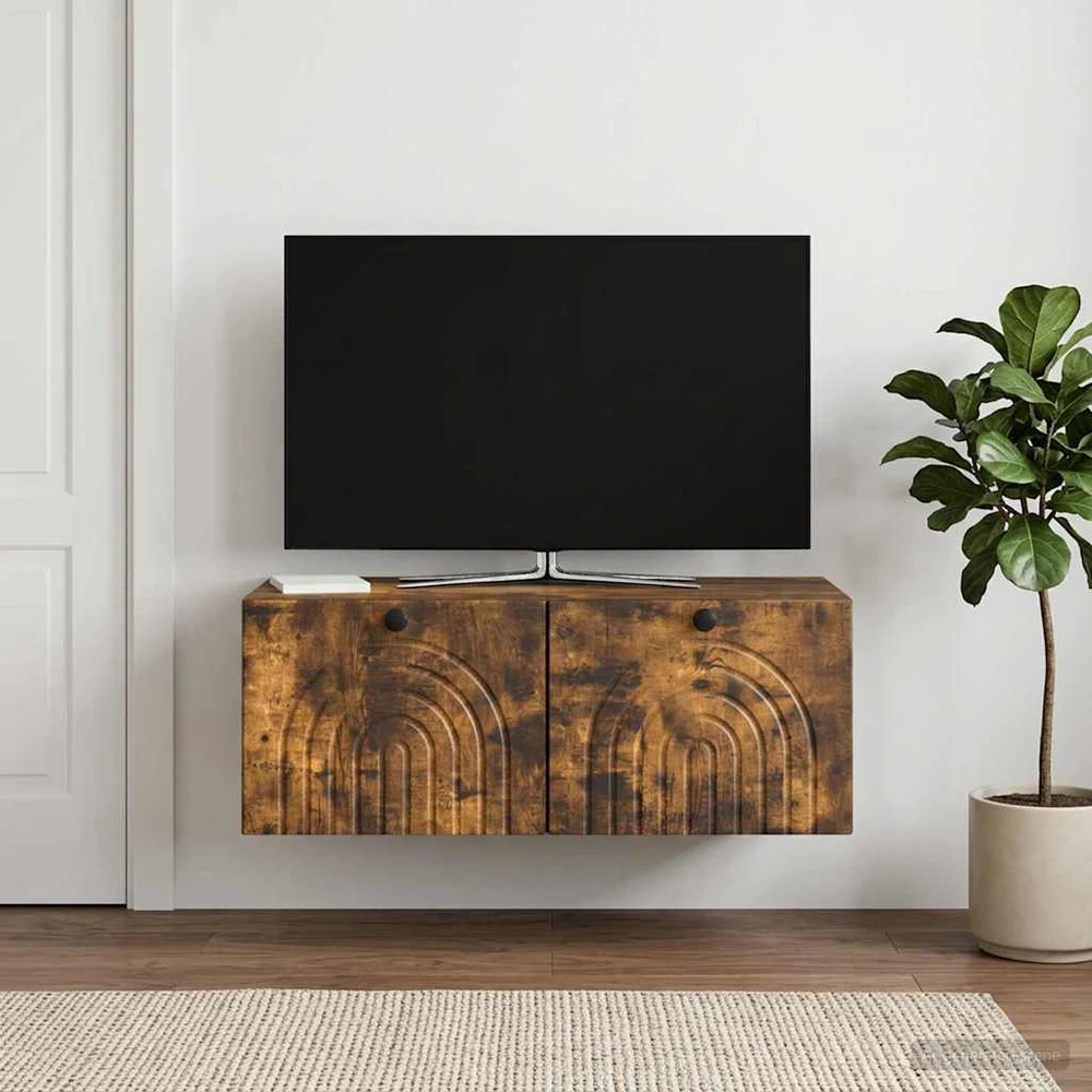 TV staliukas Sieninė TV spintelė Dūminio ąžuolo 78,5 x 41 x 30 cm