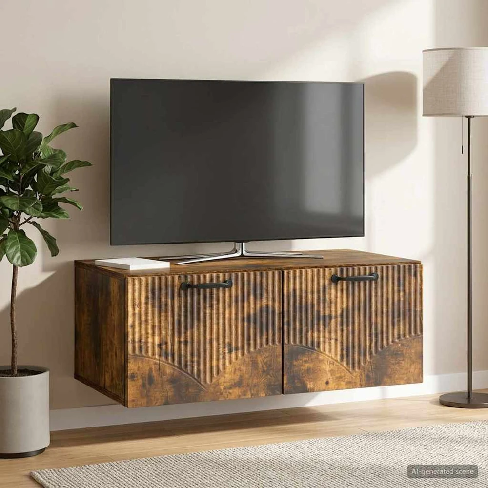 TV staliukas Sieninė TV spintelė Dūminio ąžuolo 78,5 x 41 x 30 cm