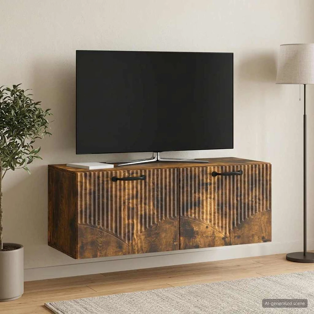 TV staliukas Sieninė TV spintelė Dūminio ąžuolo 78,5 x 31 x 30 cm