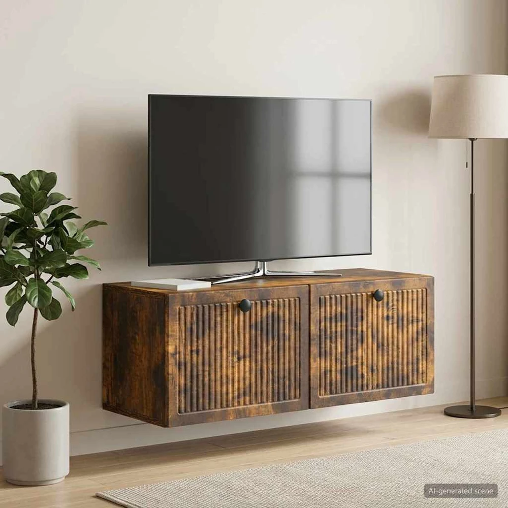TV staliukas Sieninė TV spintelė Dūminio ąžuolo 78,5 x 31 x 30 cm