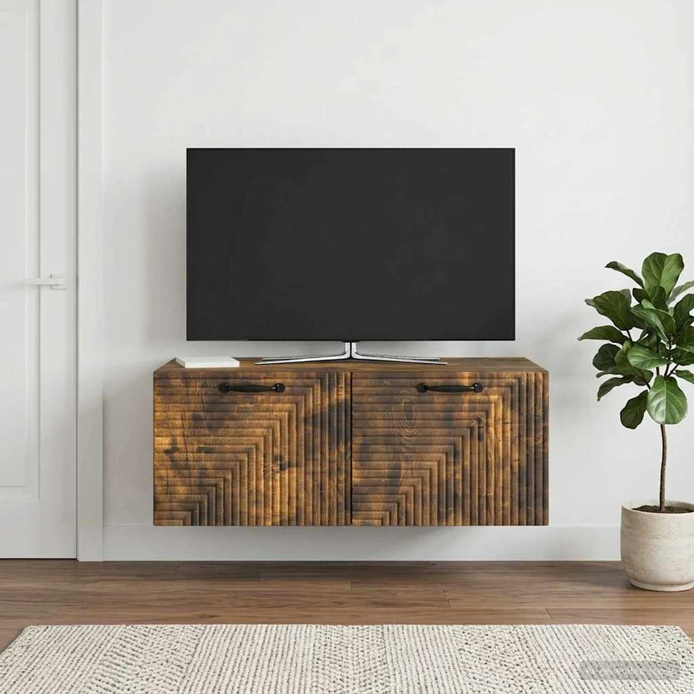 TV staliukas Sieninė TV spintelė Dūminio ąžuolo 78,5 x 41 x 30 cm
