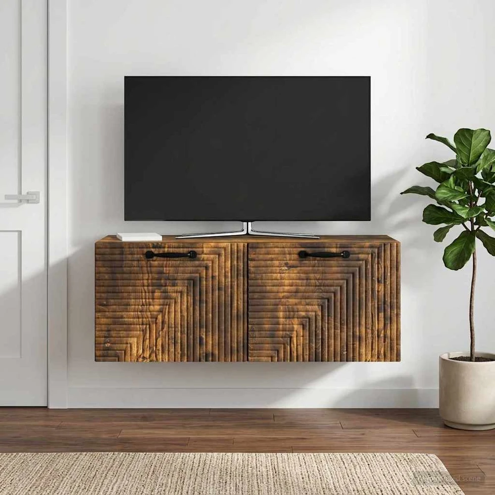 TV staliukas Sieninė TV spintelė Dūminio ąžuolo 78,5 x 31 x 30 cm