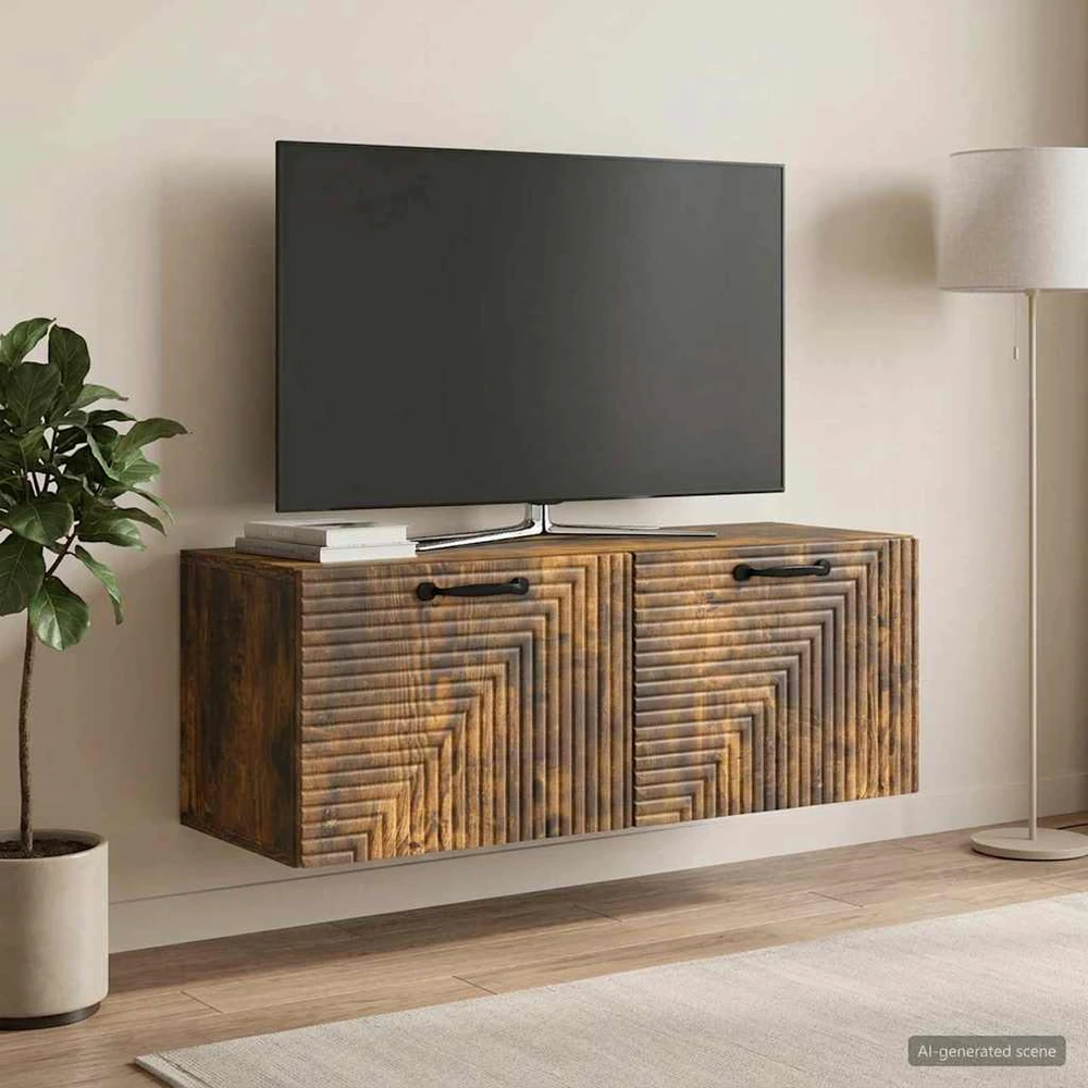 TV staliukas Sieninė TV spintelė Dūminio ąžuolo 78,5 x 31 x 30 cm