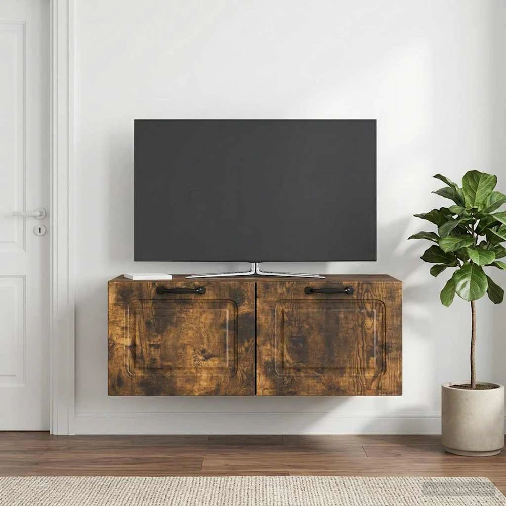 TV staliukas Sieninė TV spintelė Dūminio ąžuolo 78,5 x 41 x 30 cm